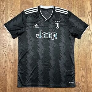 Adidas Juventus FC 2022 2023 Black Away Soccer Jersey Mens Large